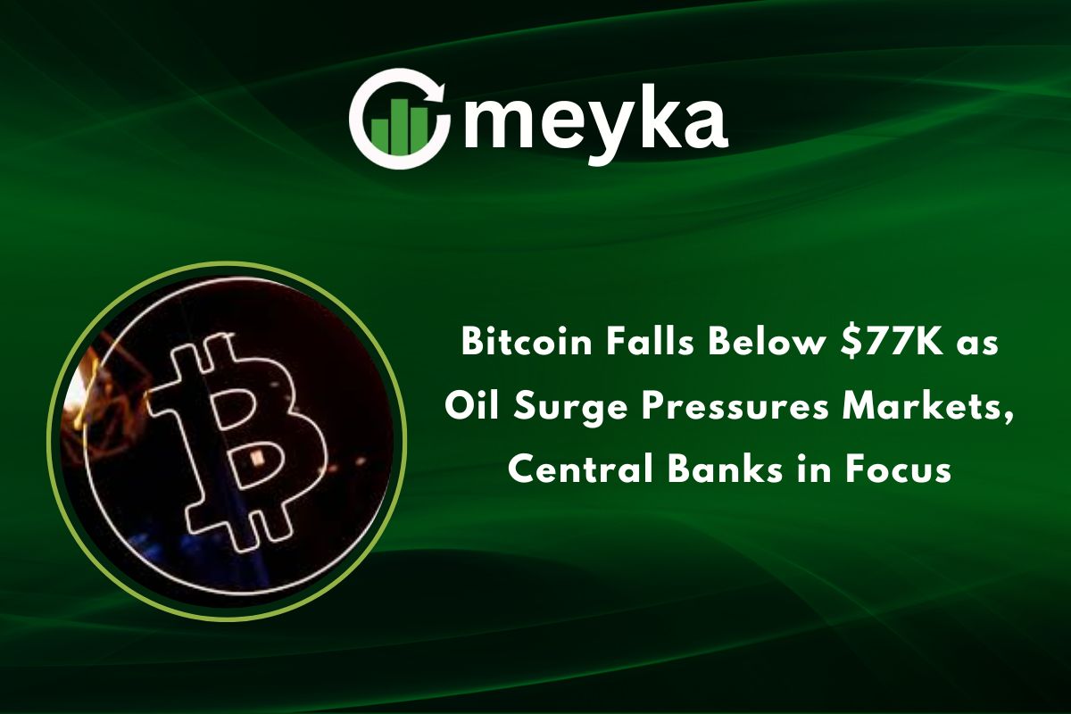 Bitcoin Falls Below $77K as Oil Surge Pressures Markets, Central Banks in Focus