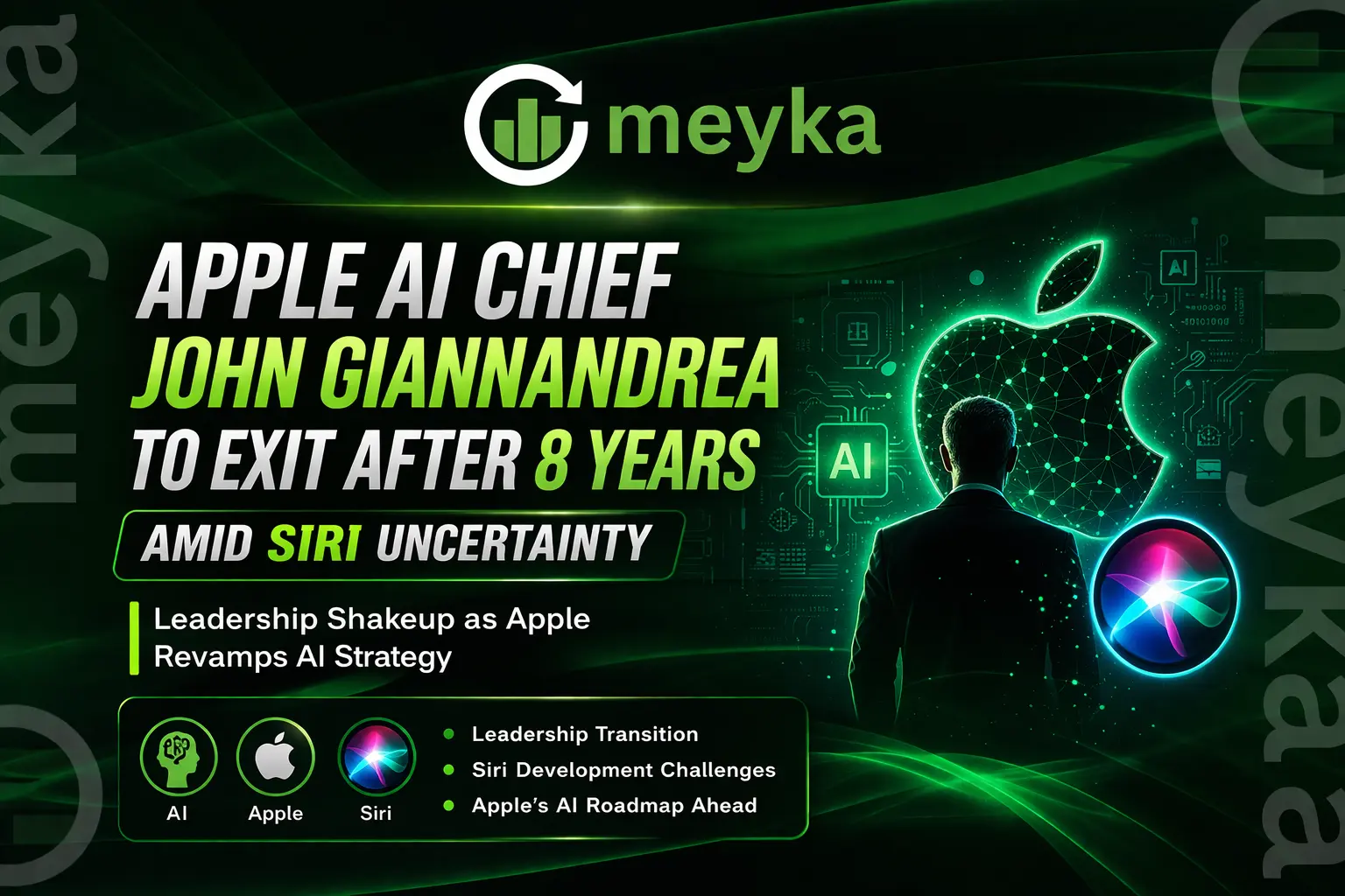 Apple AI Chief John Giannandrea to Exit After 8 Years Amid Siri Uncertainty