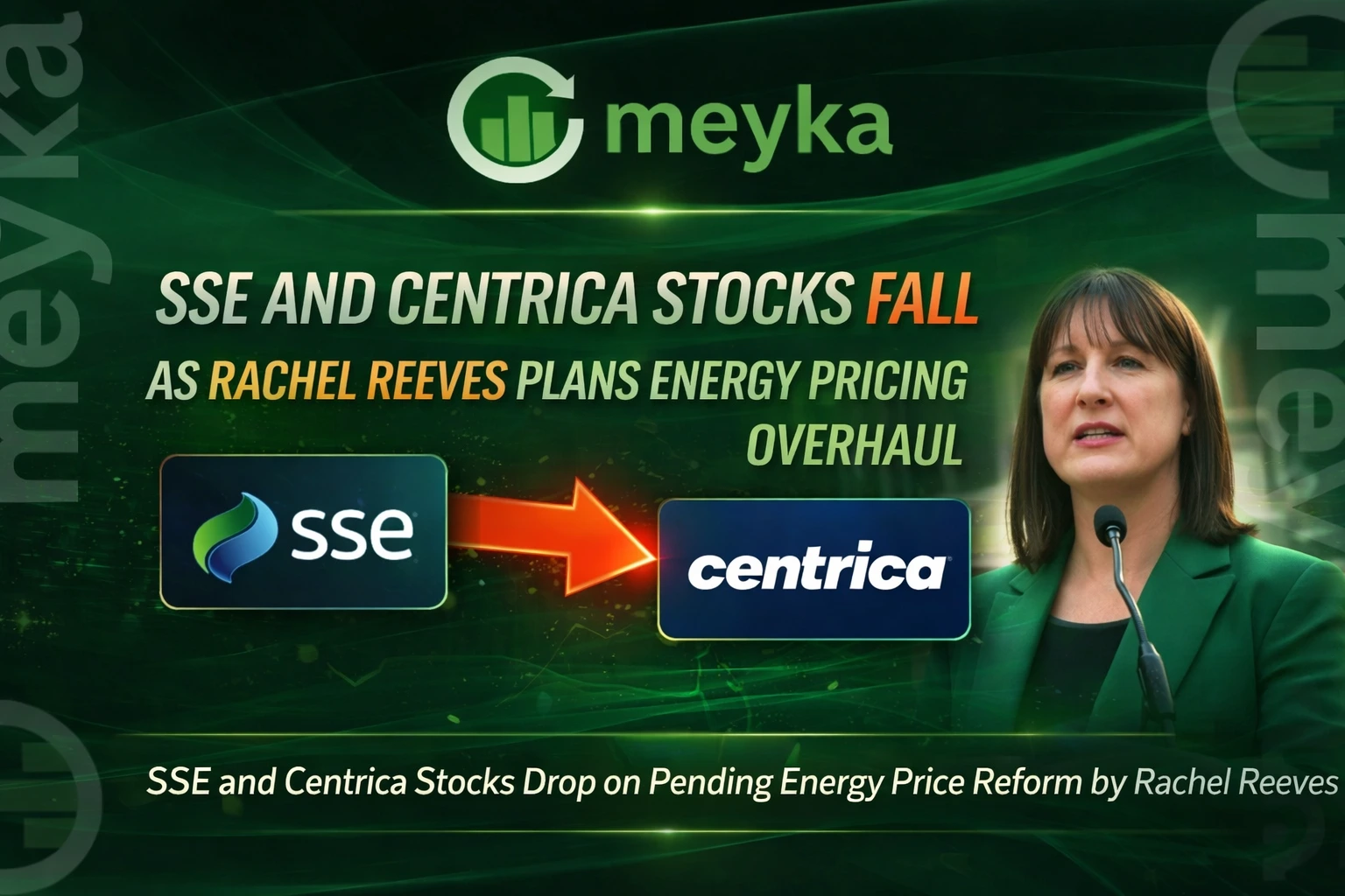 SSE and Centrica Stocks Fall as Rachel Reeves Plans Energy Pricing Overhaul