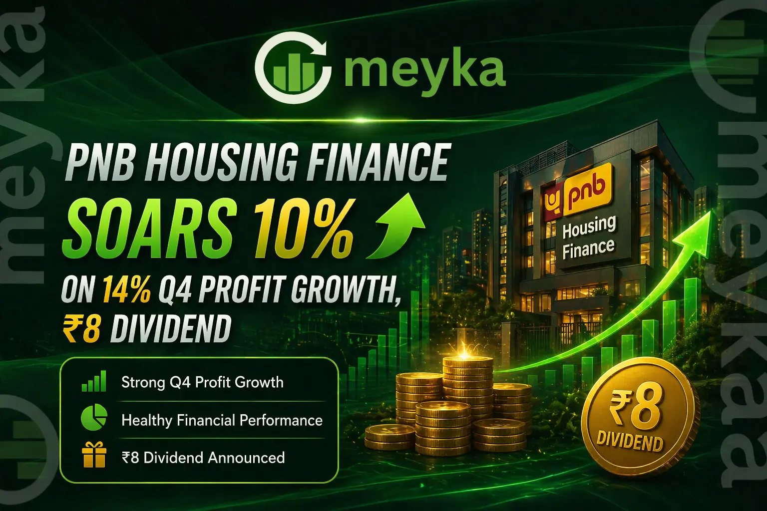 PNB Housing Finance soars 10% on 14% Q4 profit growth, ₹8 dividend