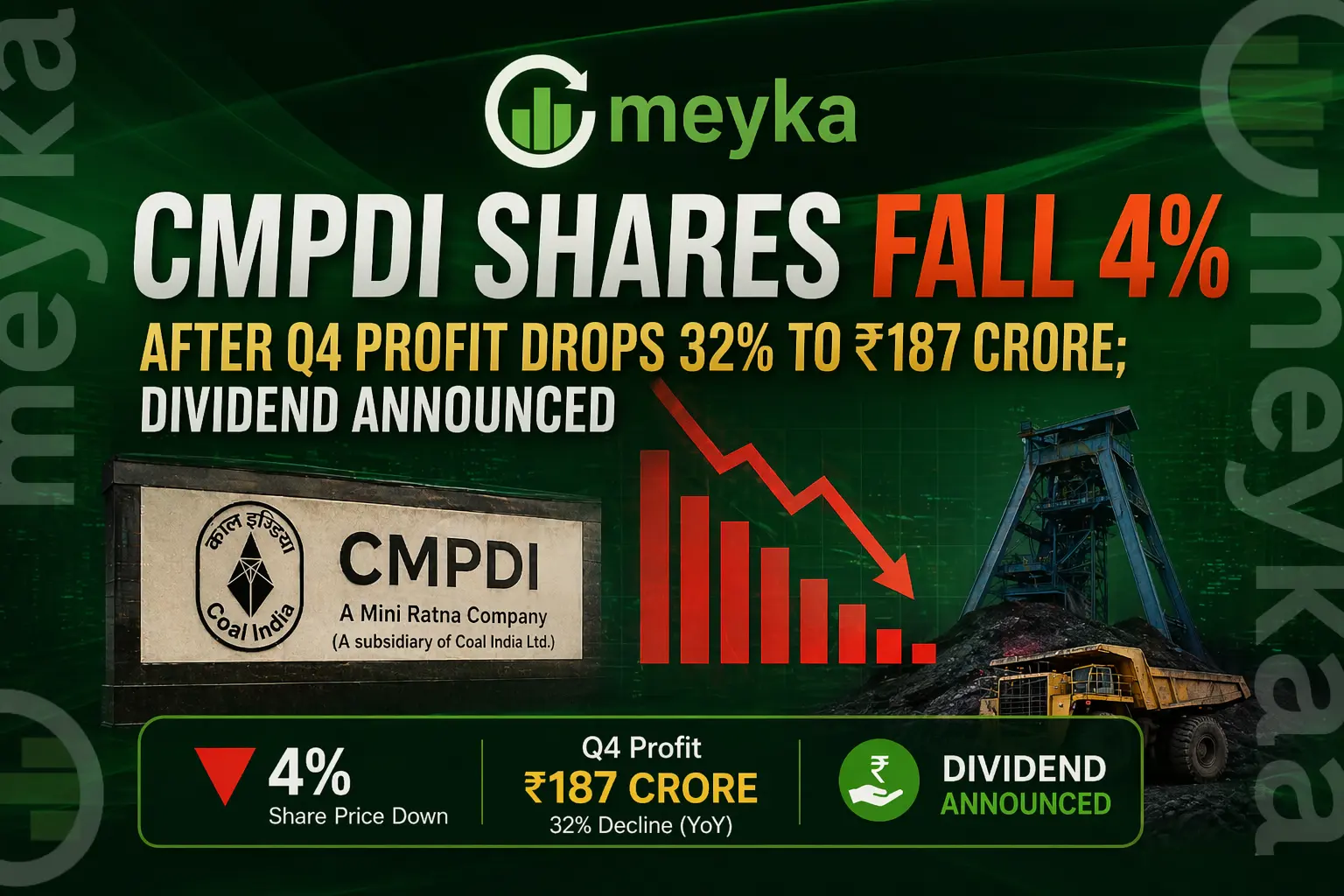 CMPDI shares fall 4% after Q4 profit drops 32% to ₹187 crore; dividend announced 