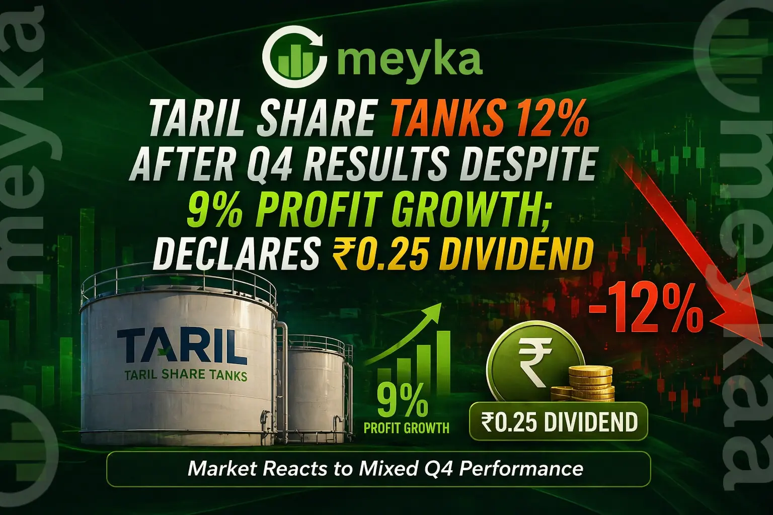 TARIL share tanks 12% after Q4 results despite 9% profit growth; declares ₹0.25 dividend