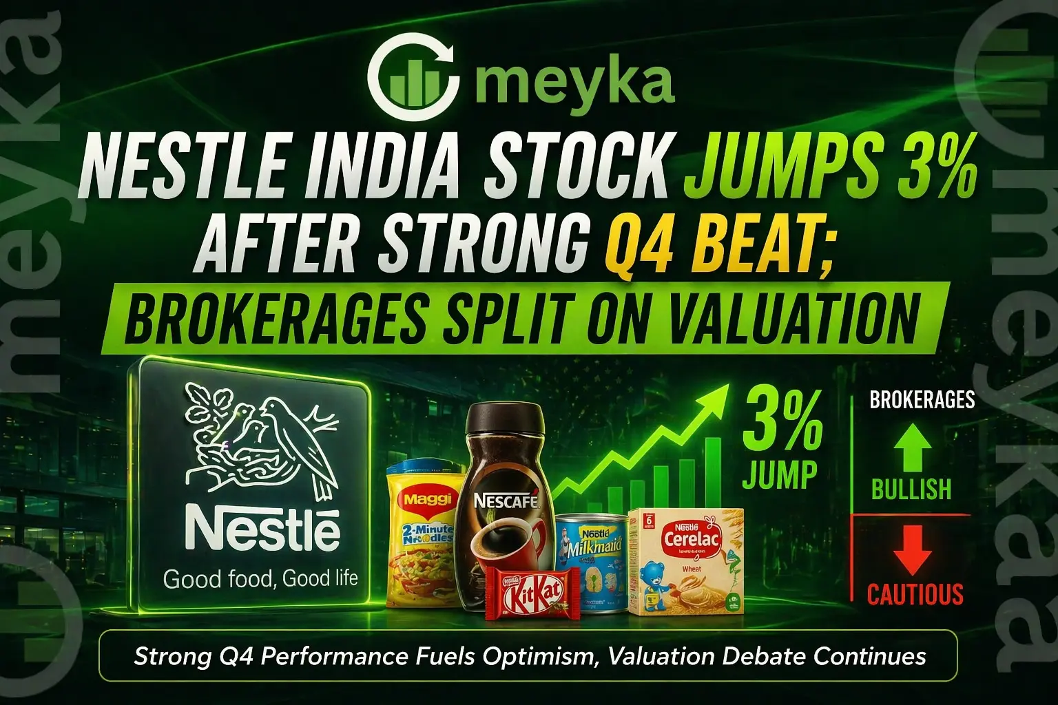 Nestle India Stock Jumps 3% After Strong Q4 Beat; Brokerages Split on Valuation