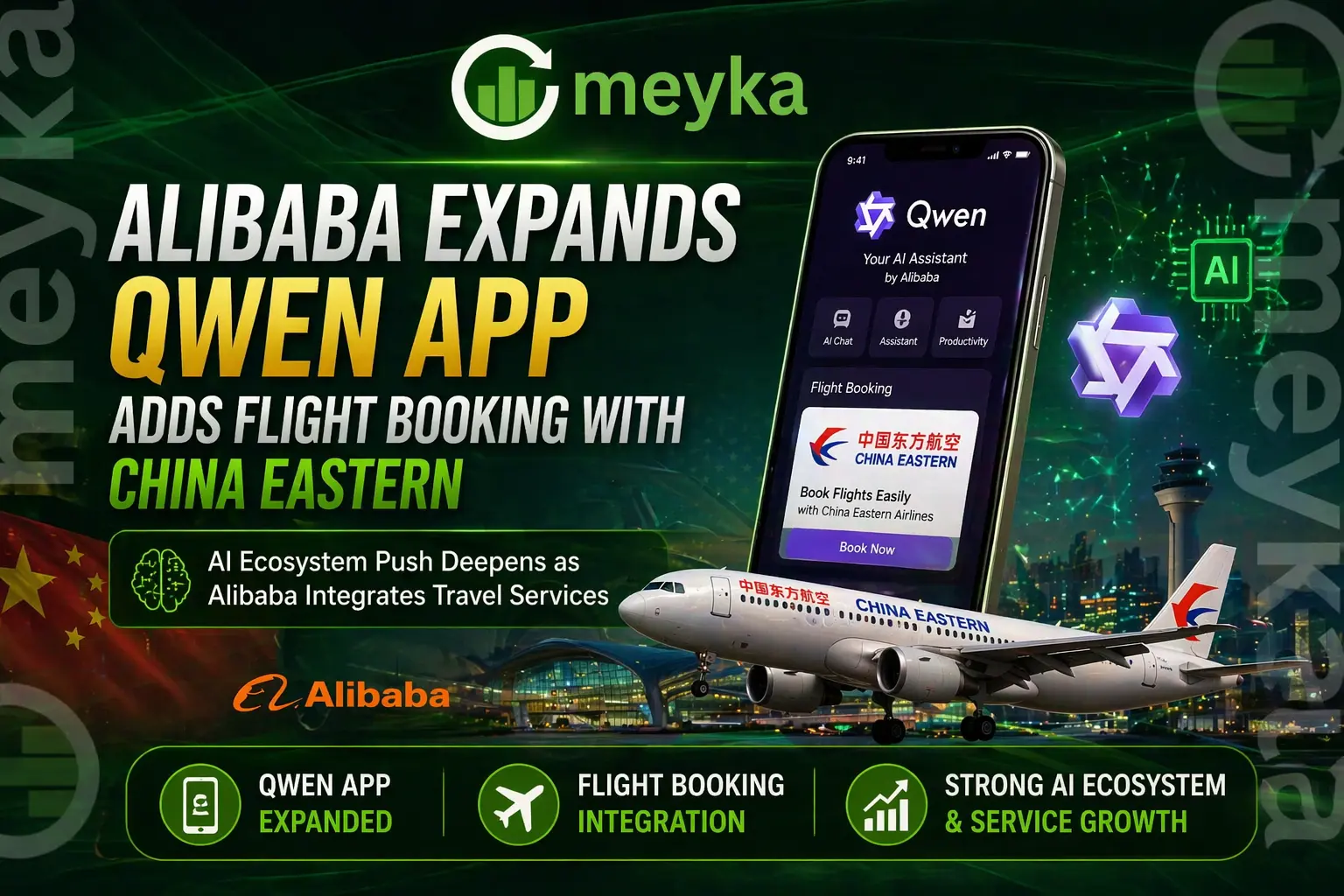 Alibaba Expands Qwen App with China Eastern Airlines Booking Feature