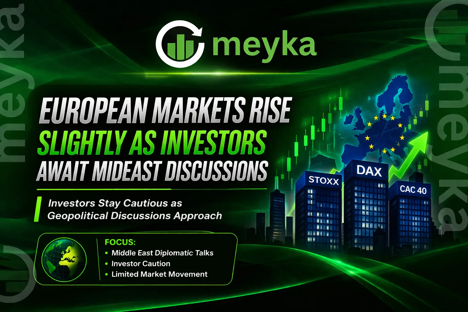 European Markets Rise Slightly as Investors Await Mideast Discussions