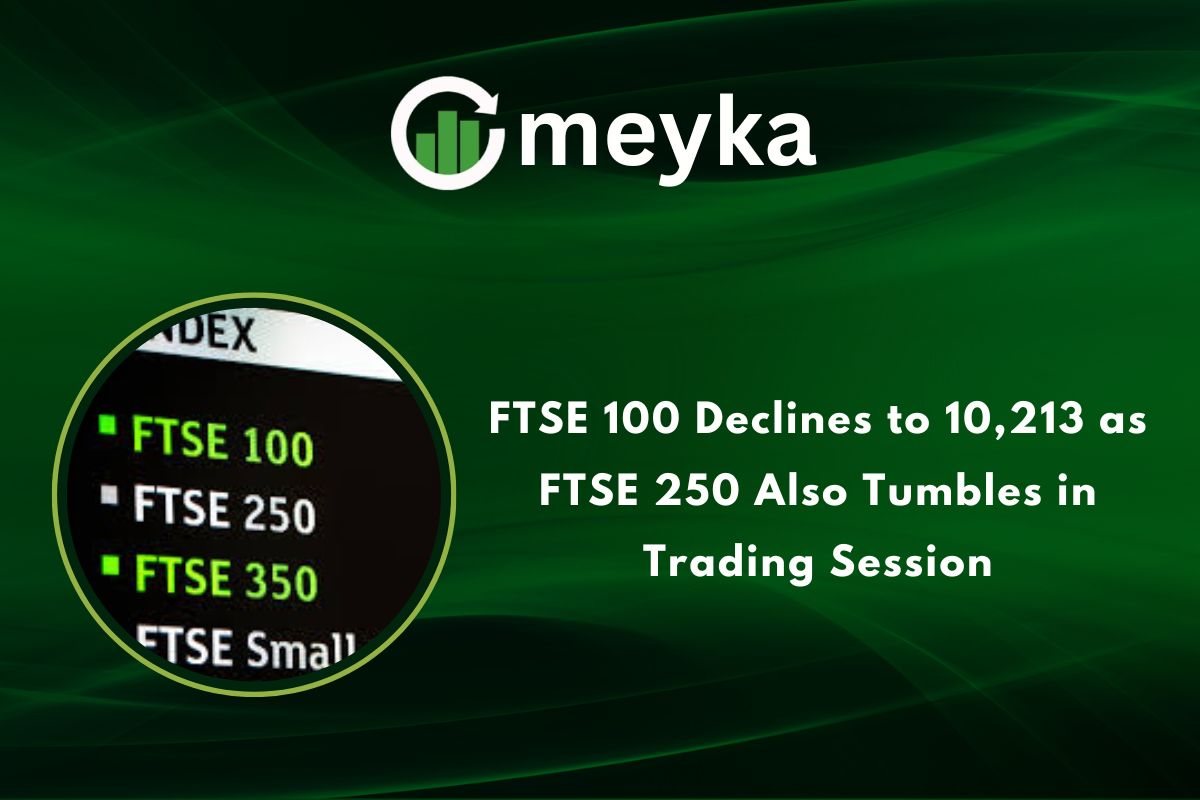 FTSE 100 Declines to 10,213 as FTSE 250 Also Tumbles in Trading Session