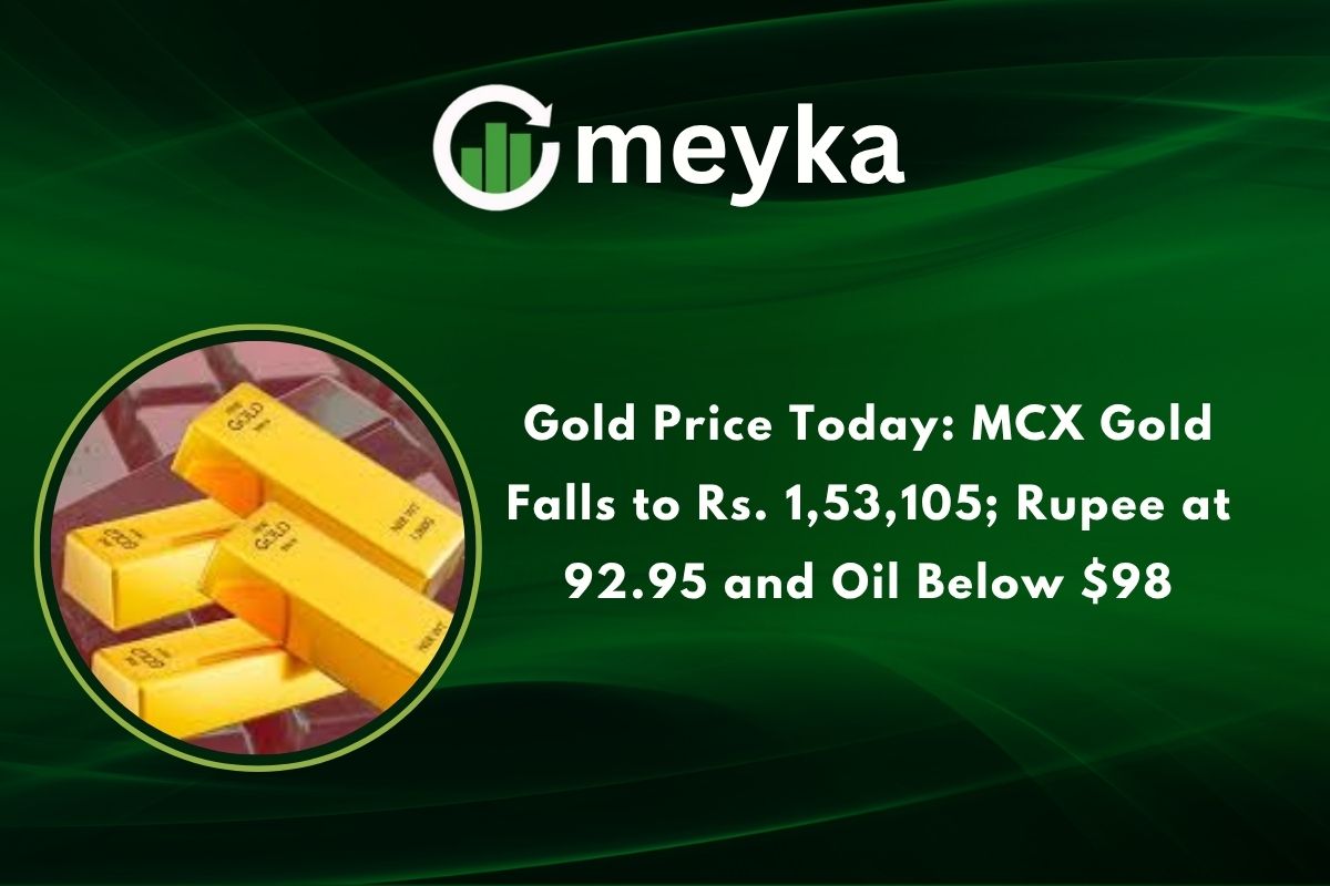 Gold Price Today: MCX Gold Falls to Rs. 1,53,105; Rupee at 92.95 and Oil Below $98