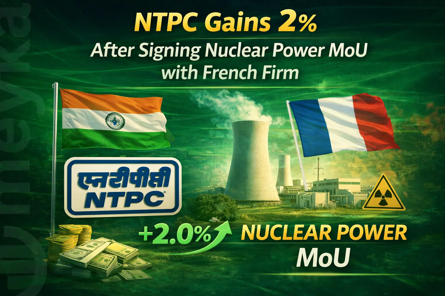 NTPC Gains 2% After Signing Nuclear Power MoU with French Firm