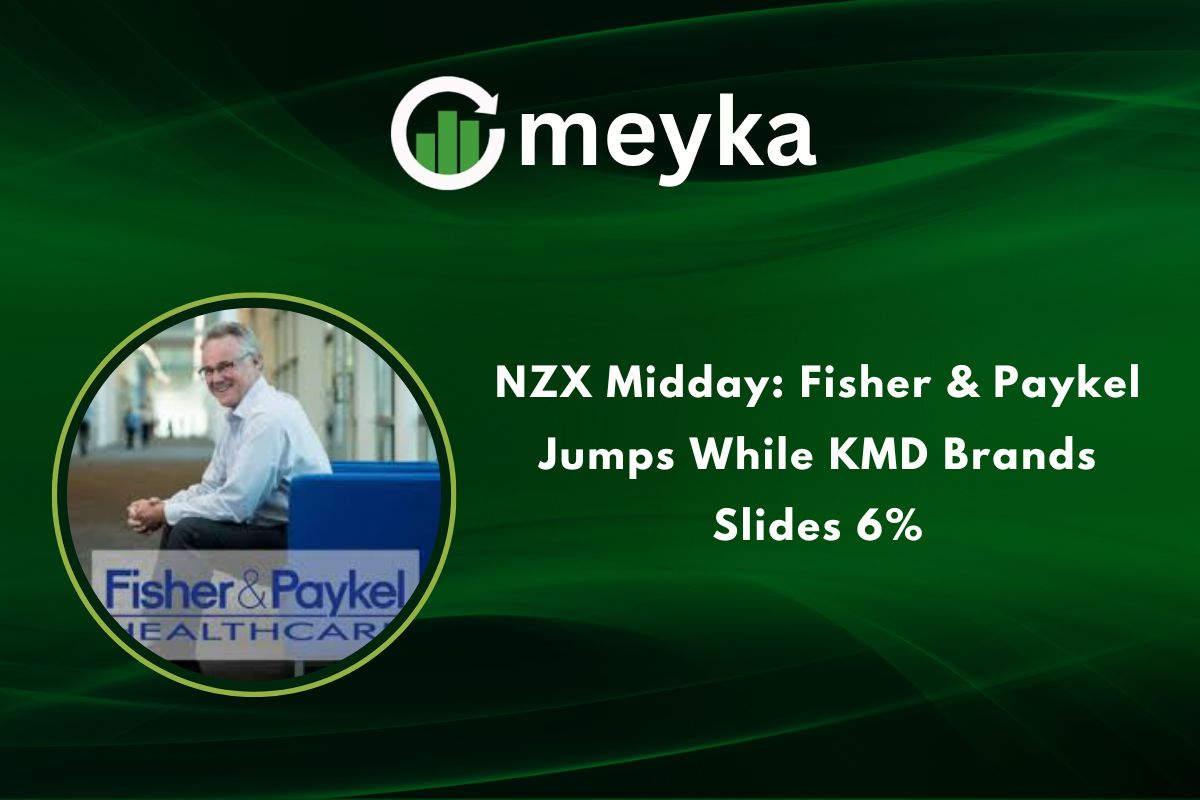 NZX Midday: Fisher and Paykel Jumps While KMD Brands Slides 6%