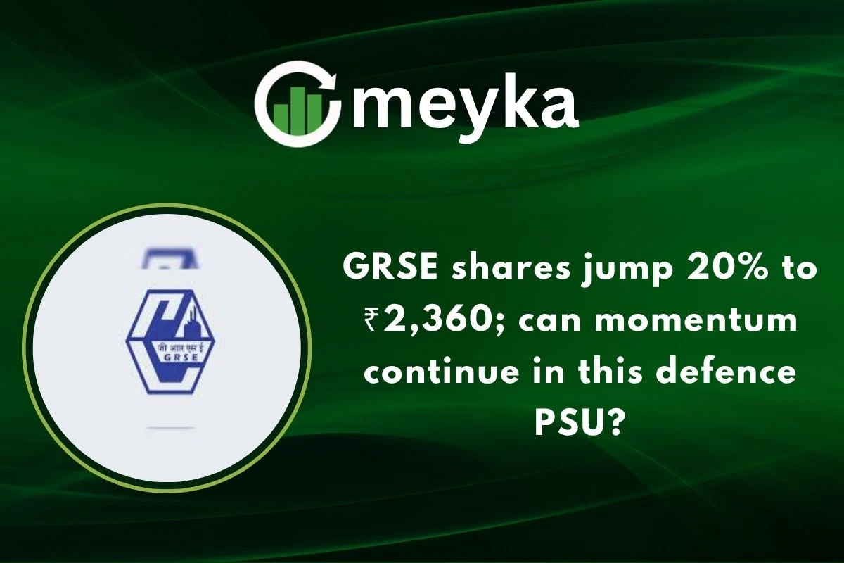 GRSE shares jump 20% to ₹2,360; can momentum continue in this defence PSU?