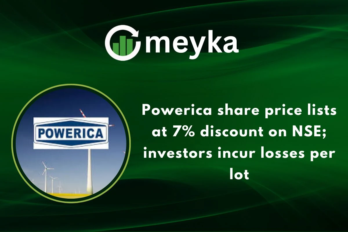 Powerica share price lists at 7% discount on NSE; investors incur losses per lot