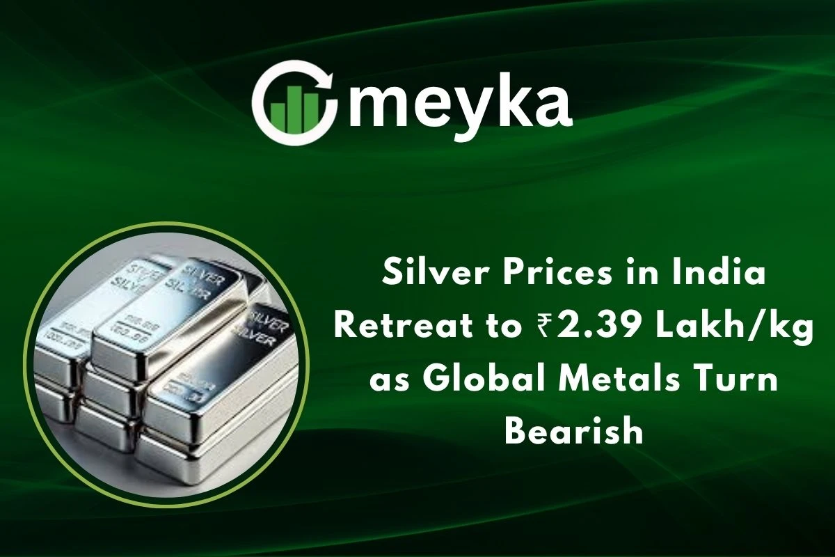 Silver Prices in India Retreat to ₹2.39 Lakh/kg as Global Metals Turn Bearish