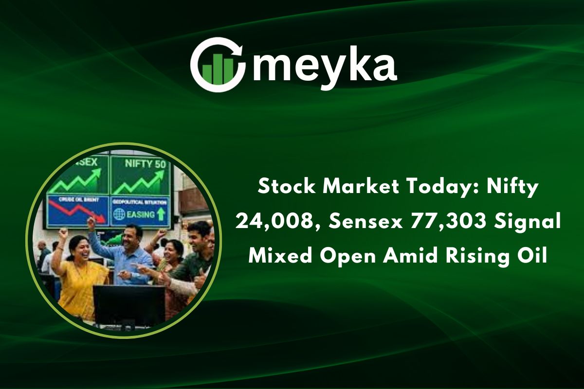 Stock Market Today: Nifty 24,008, Sensex 77,303 Signal Mixed Open Amid Rising Oil