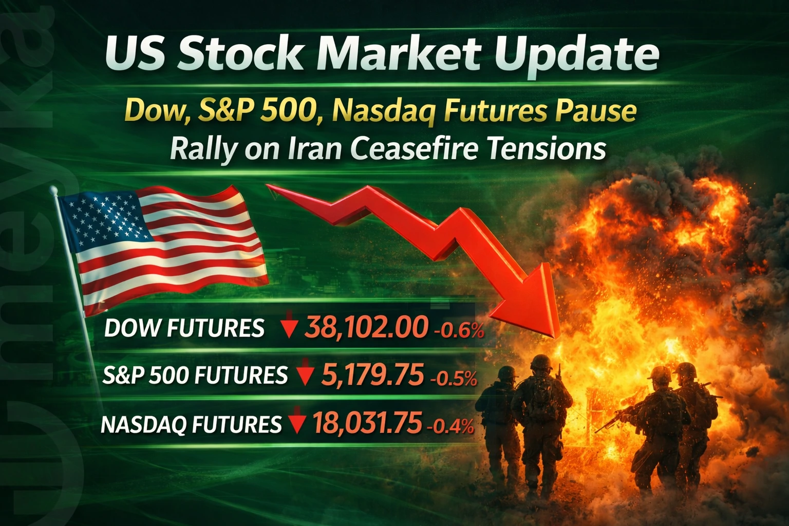 US Stock Market Update: Dow, S&P 500, Nasdaq Futures Pause Rally on Iran Ceasefire Tensions