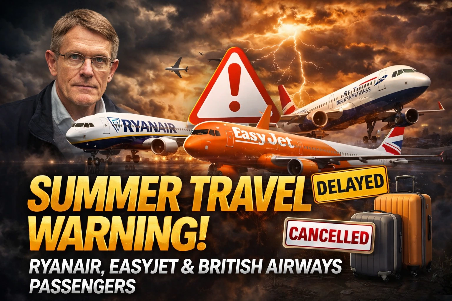 Simon Calder Issues Summer Travel Warning for Ryanair, EasyJet and British Airways Passengers