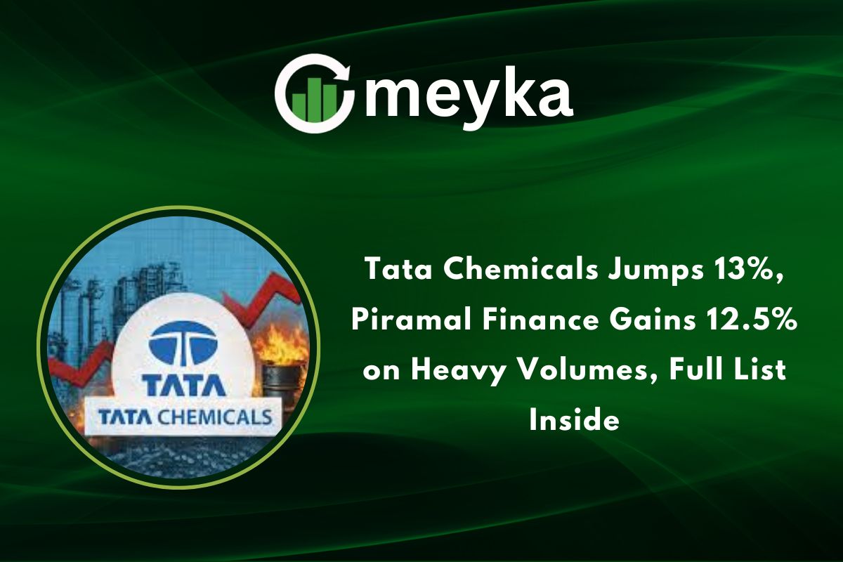 Tata Chemicals Jumps 13%, Piramal Finance Gains 12.5% on Heavy Volumes, Full List Inside
