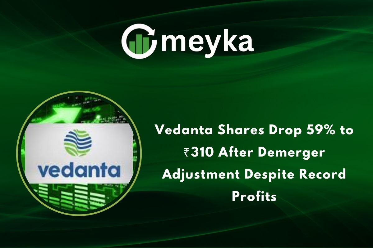Vedanta Shares Drop 59% to ₹310 After Demerger Adjustment Despite Record Profits