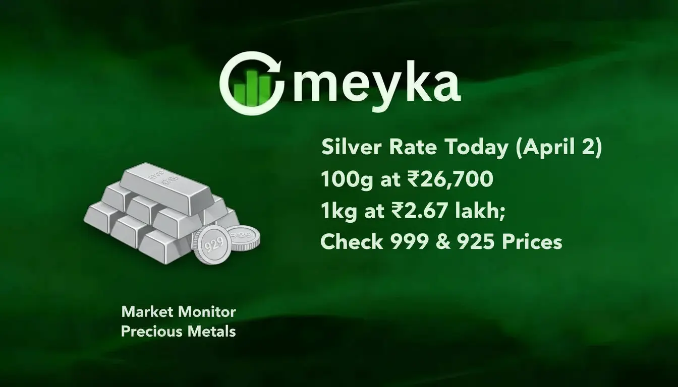 Silver Rate Today (April 2): 100g at ₹26,700, 1kg at ₹2.67 Lakh. Check 999 and 925 Prices
