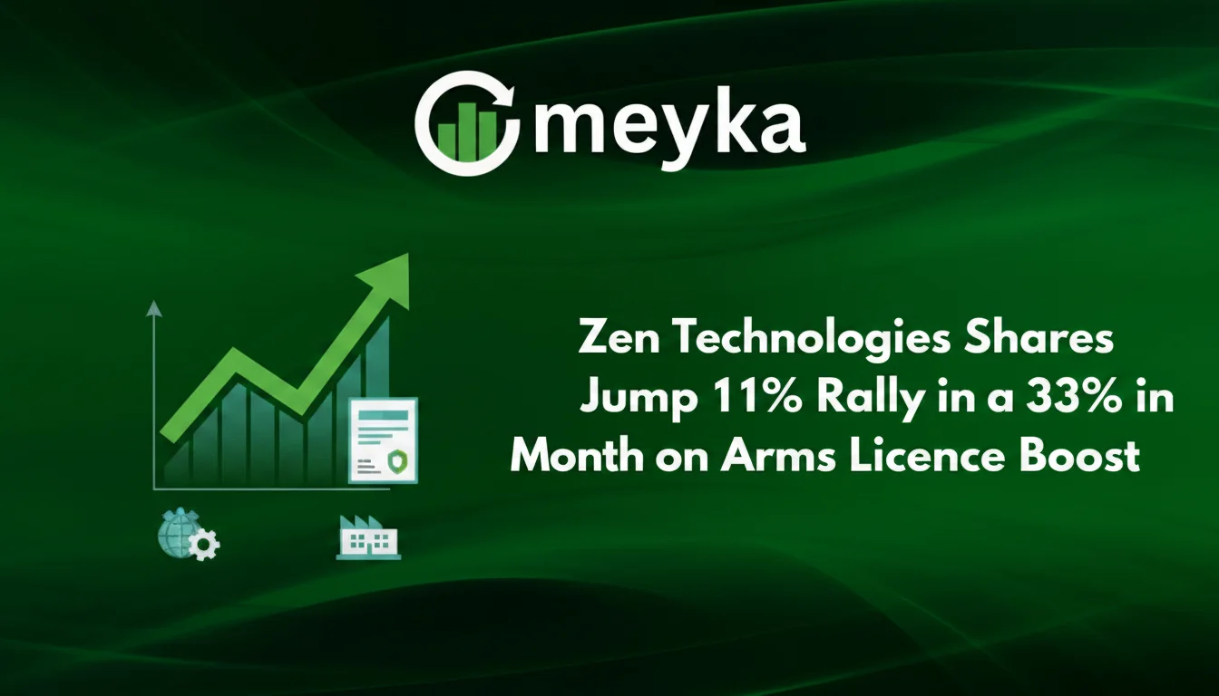 Zen Technologies Shares Jump 11 Percent, Rally 33 Percent in a Month on Arms Licence Boost