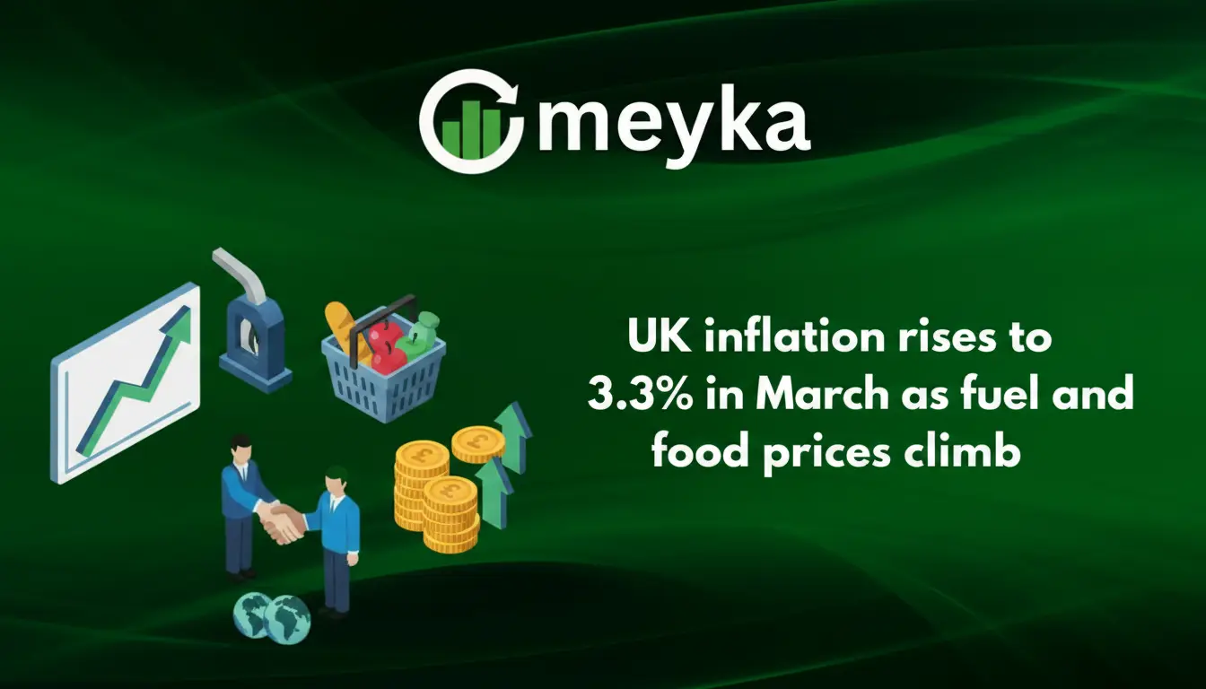 UK Inflation Rises to 3.3% in March as Fuel and Food Prices Climb