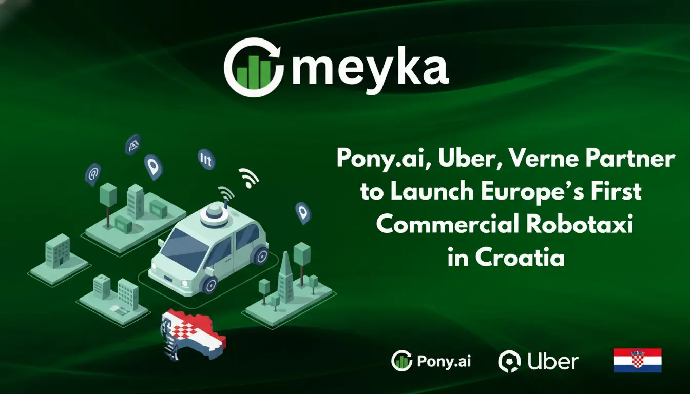 Pony.ai, Uber, Verne Partner to Launch Europe’s First Commercial Robotaxi Service in Croatia