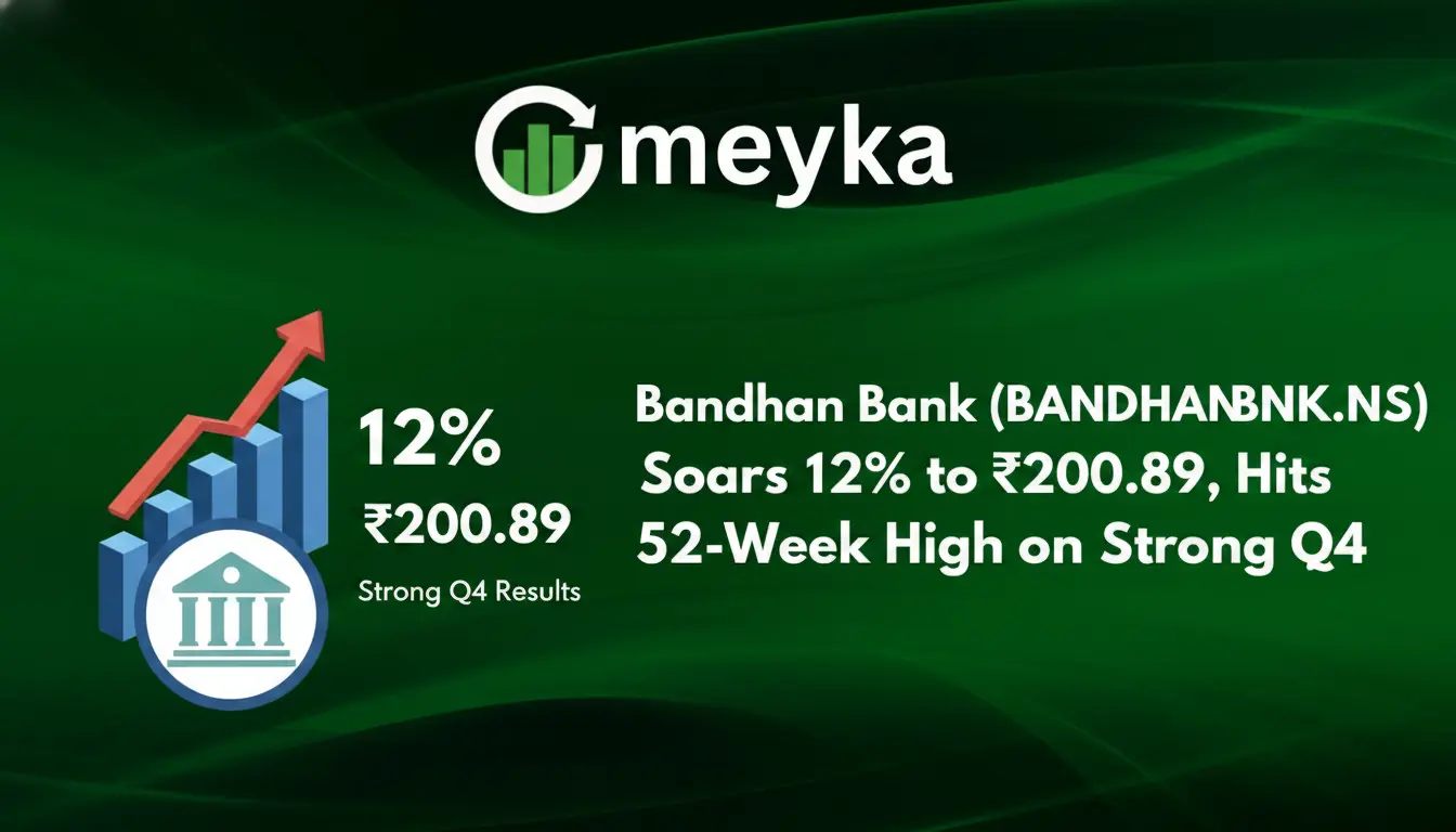 Bandhan Bank Soars 12% to ₹200.89, Hits 52-Week High on Strong Q4 Results