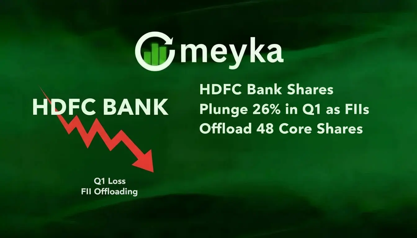 HDFC Bank Shares Plunge 26% in Q1 as FIIs Offload 48 Crore Shares