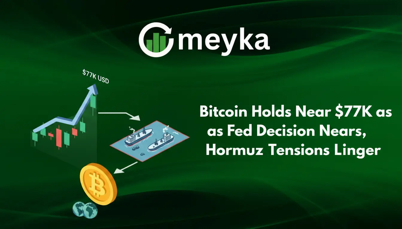 Bitcoin Holds Near $77K as Fed Decision Nears, Hormuz Tensions Linger