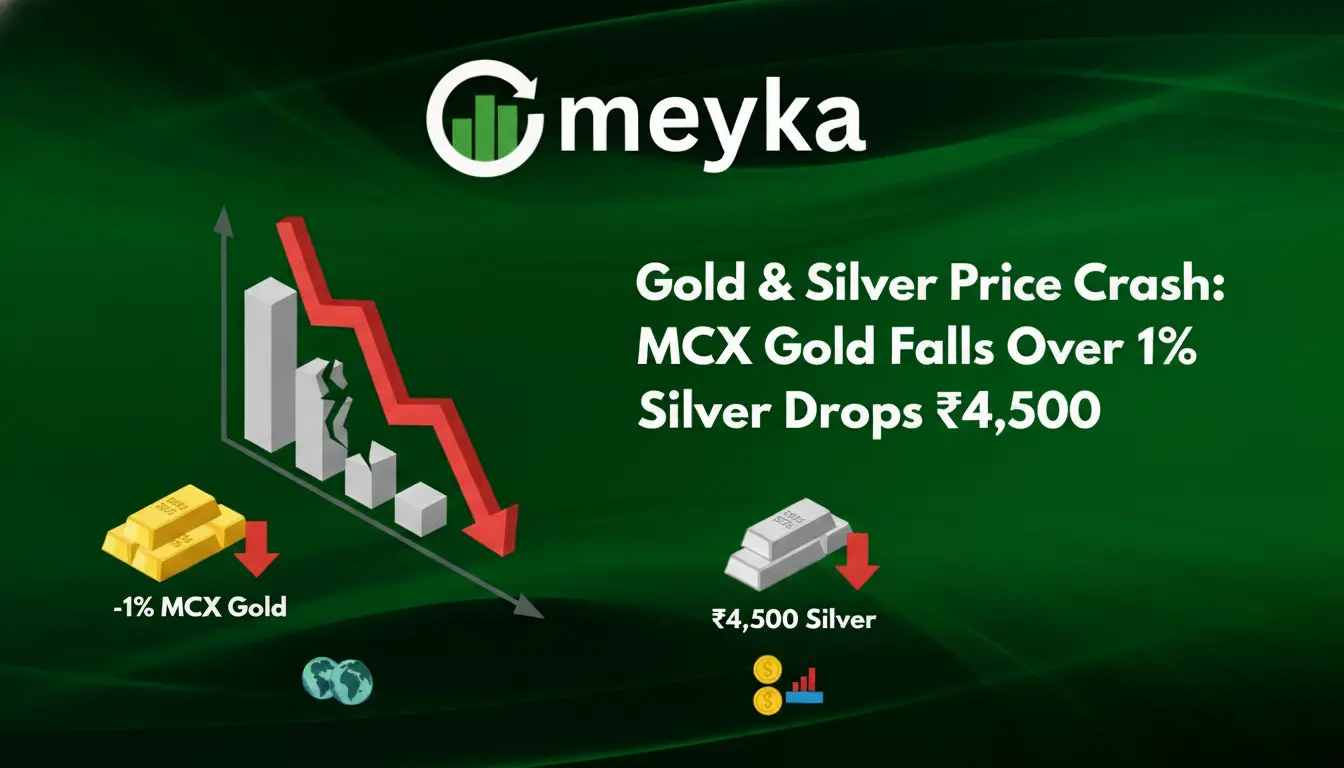 Gold & Silver Price Crash: MCX Gold Falls Over 1%, Silver Drops ₹4,500