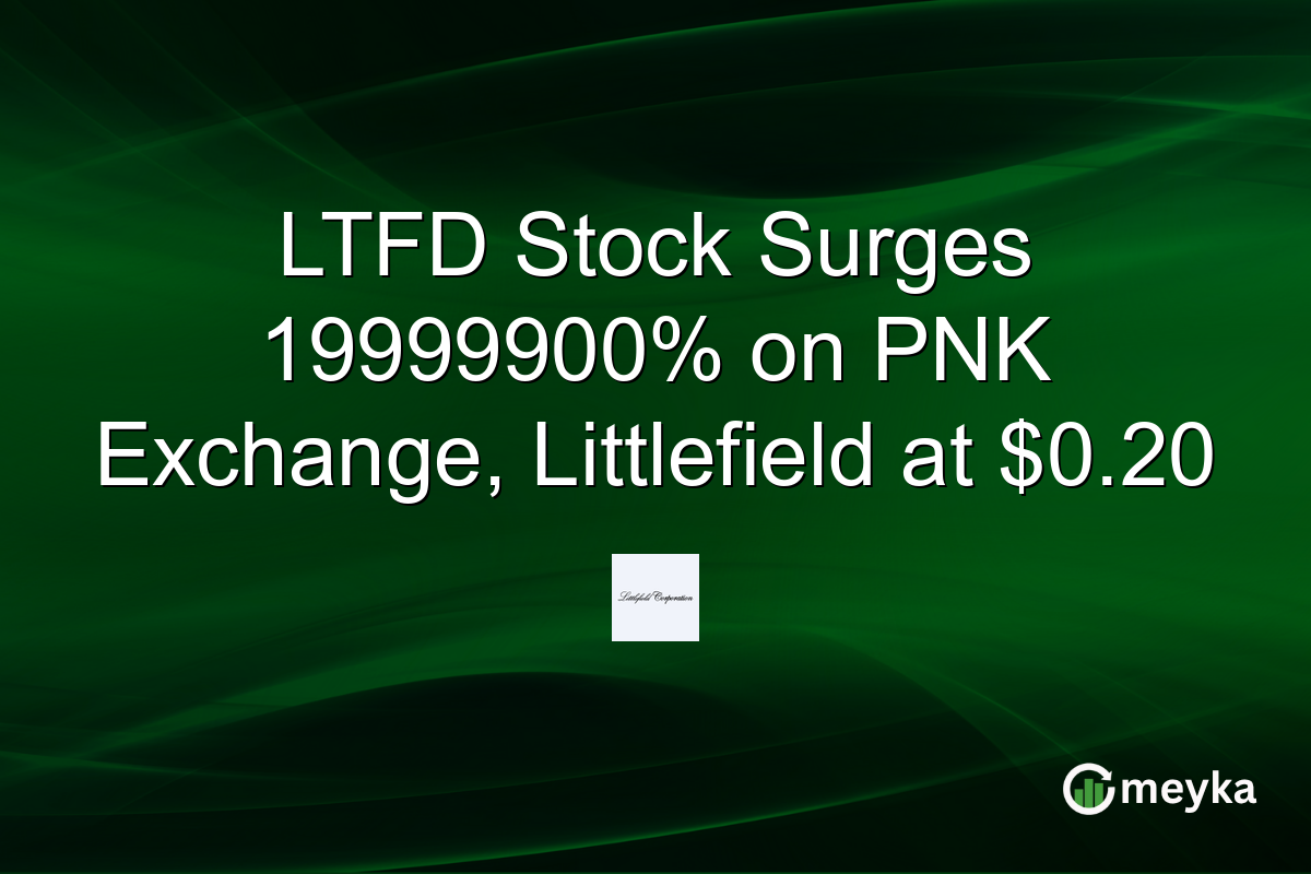 LTFD Stock Surges 19999900% on PNK Exchange, Littlefield at $0.20