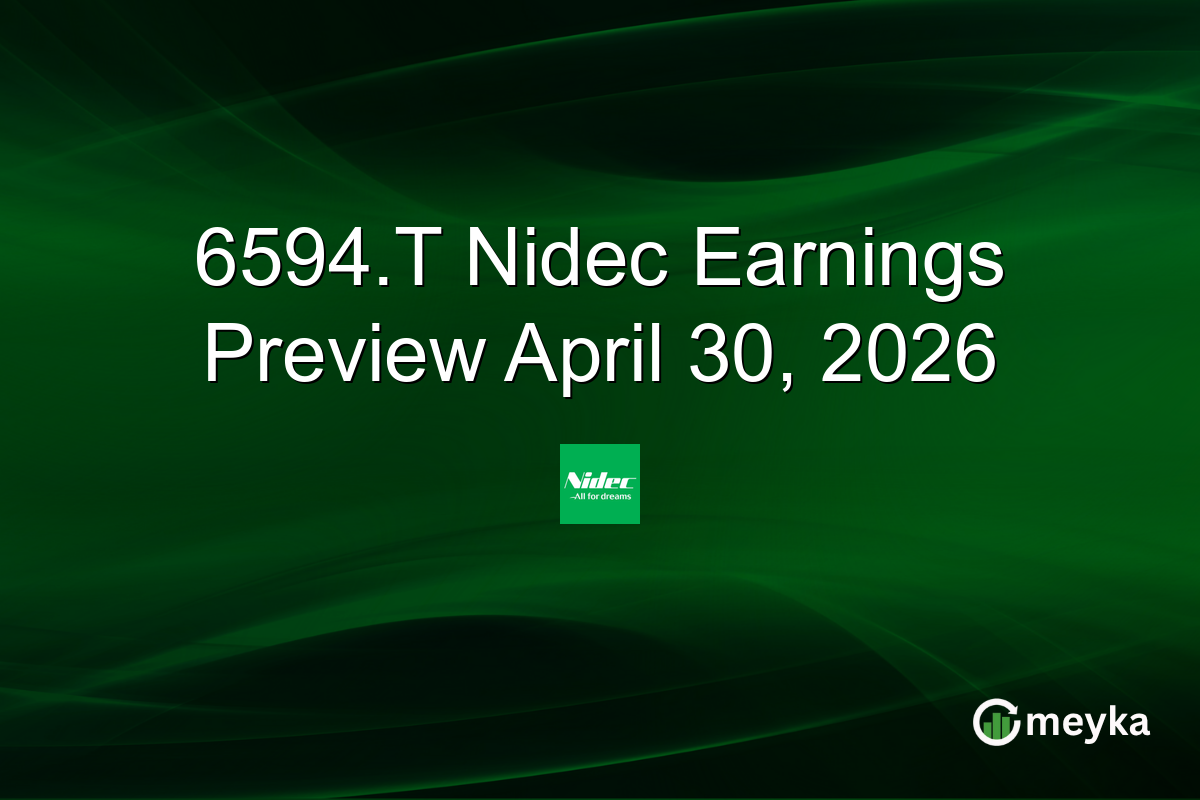 6594.T Nidec Earnings Preview April 30, 2026