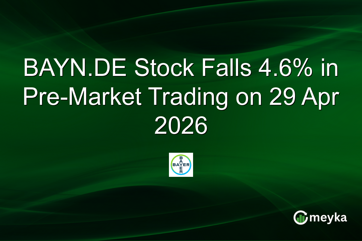 BAYN.DE Stock Falls 4.6% in Pre-Market Trading on 29 Apr 2026