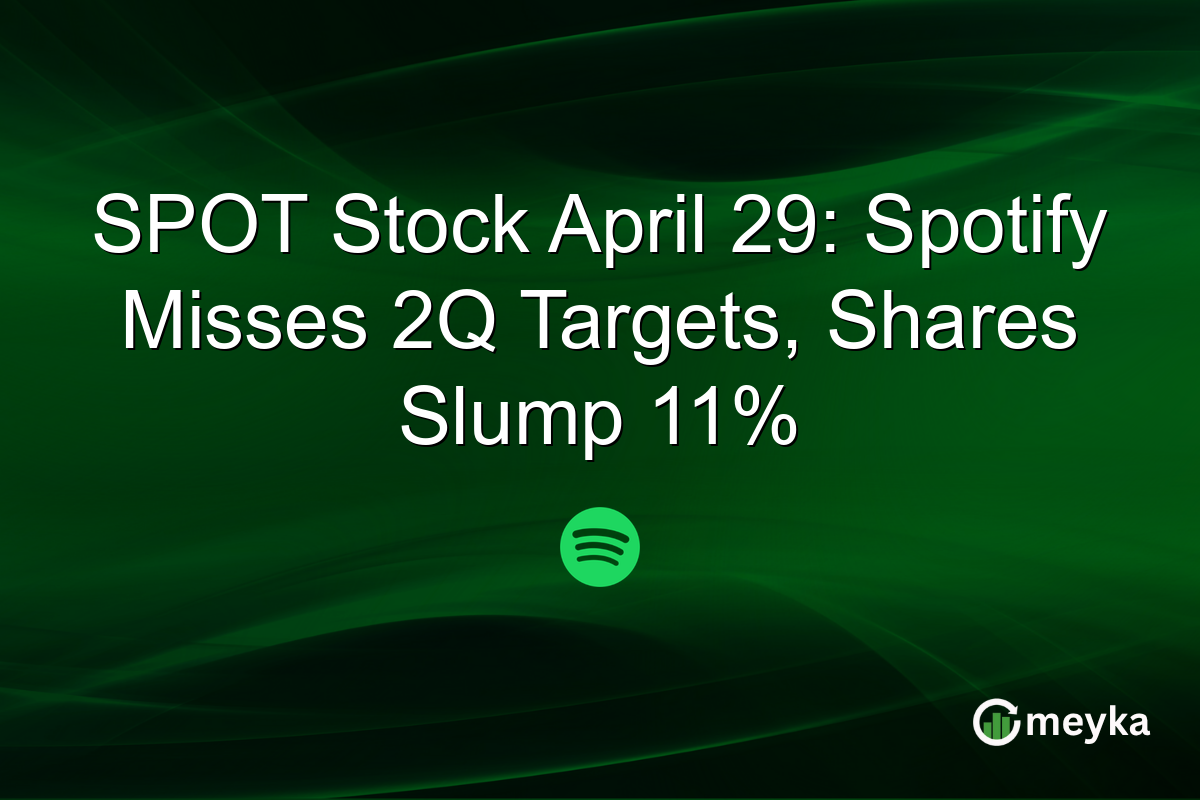 SPOT Stock April 29: Spotify Misses 2Q Targets, Shares Slump 11%