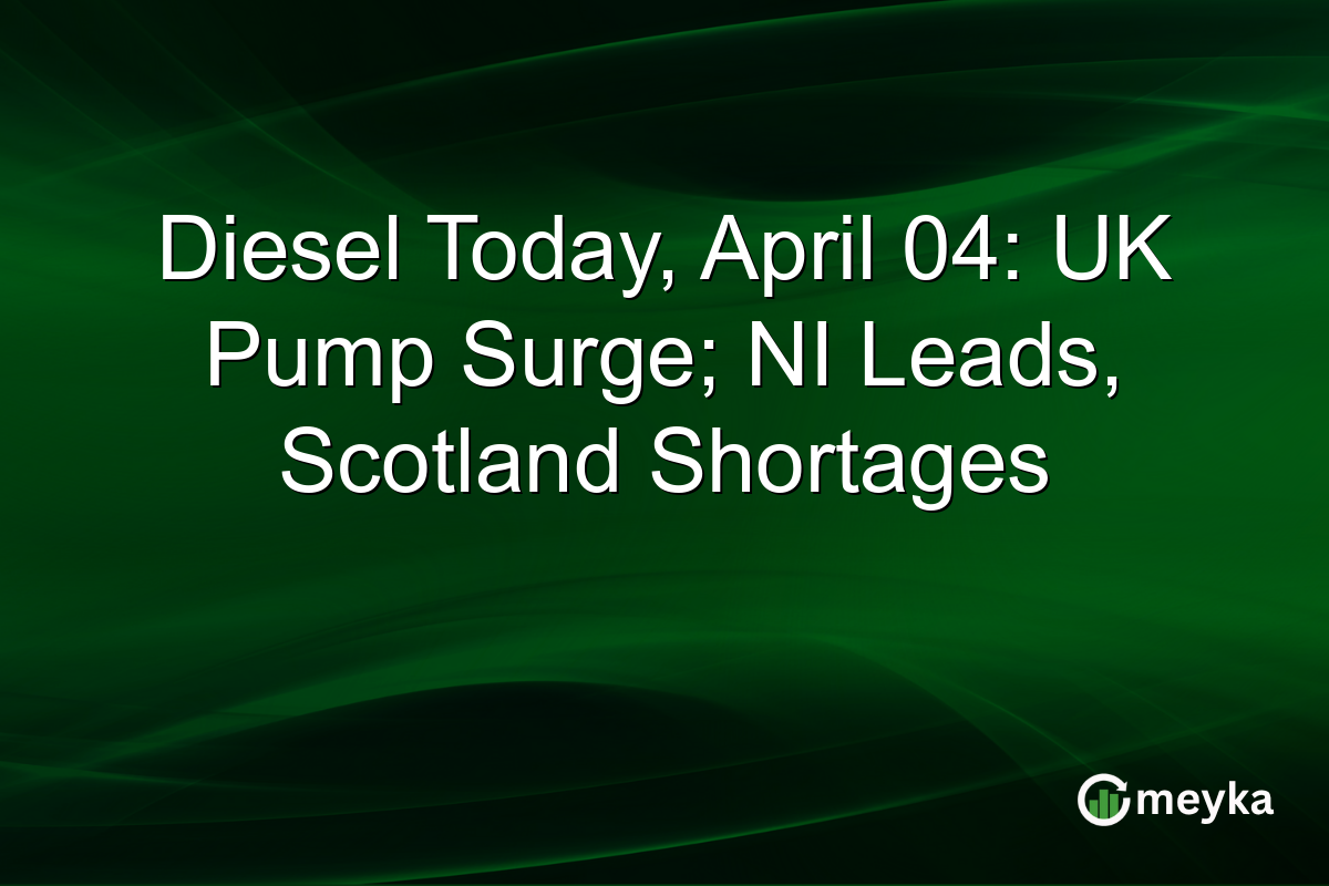 Diesel Today, April 04: UK Pump Surge; NI Leads, Scotland Shortages