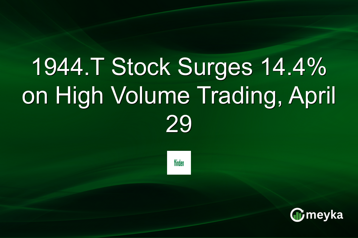1944.T Stock Surges 14.4% on High Volume Trading, April 29