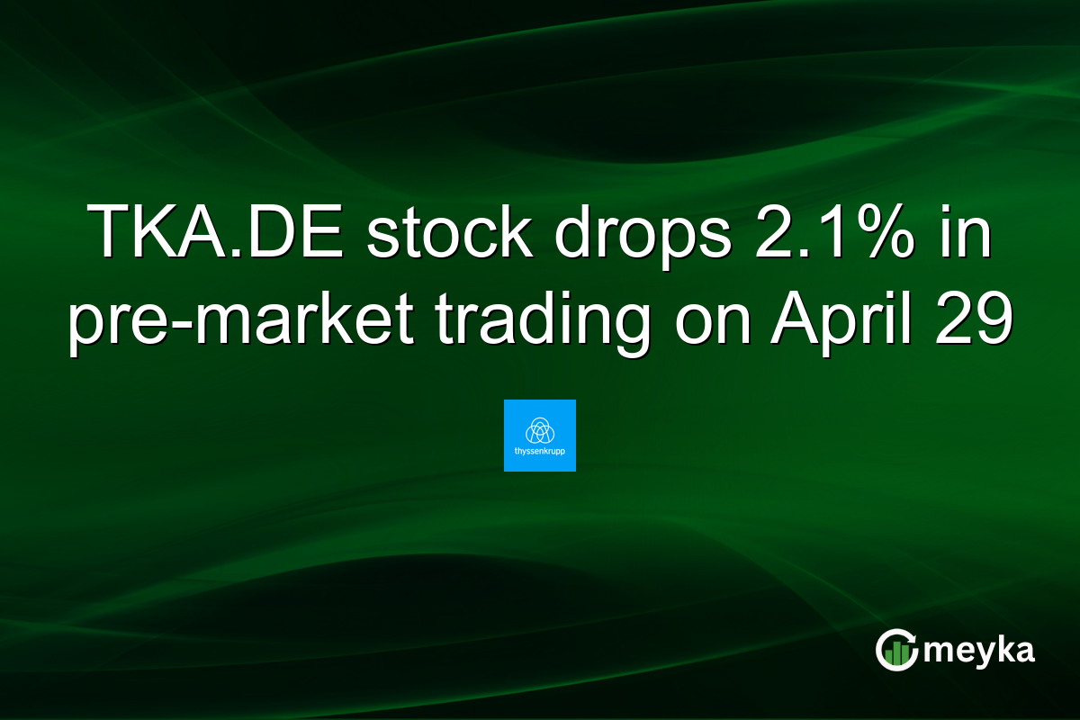 TKA.DE stock drops 2.1% in pre-market trading on April 29