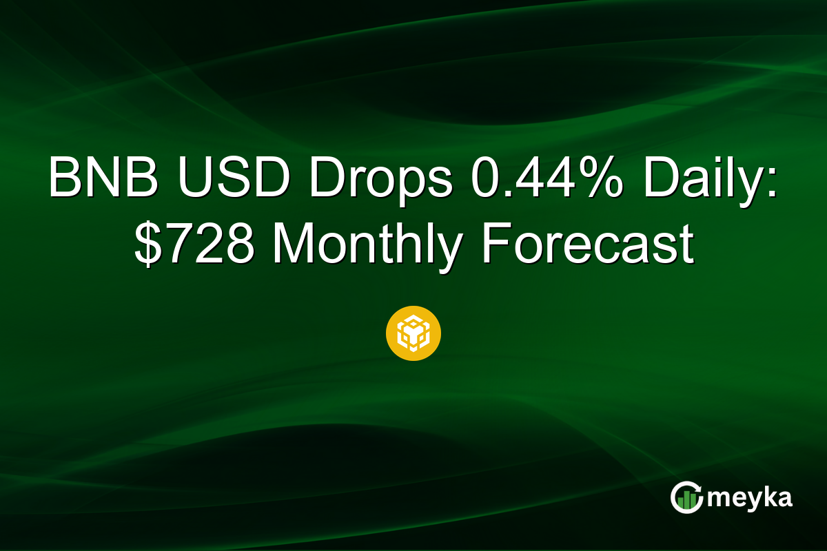BNB USD Drops 0.44% Daily: $728 Monthly Forecast