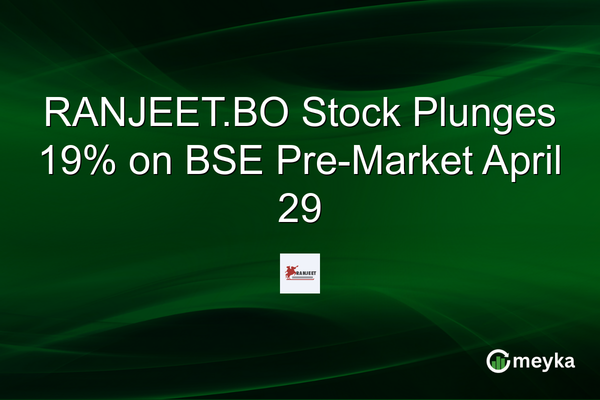 RANJEET.BO Stock Plunges 19% on BSE Pre-Market April 29