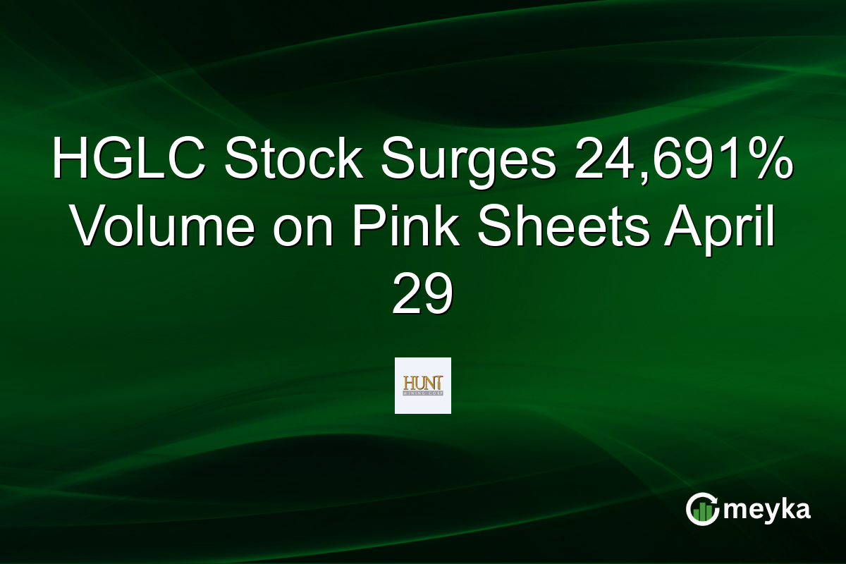 HGLC Stock Surges 24,691% Volume on Pink Sheets April 29