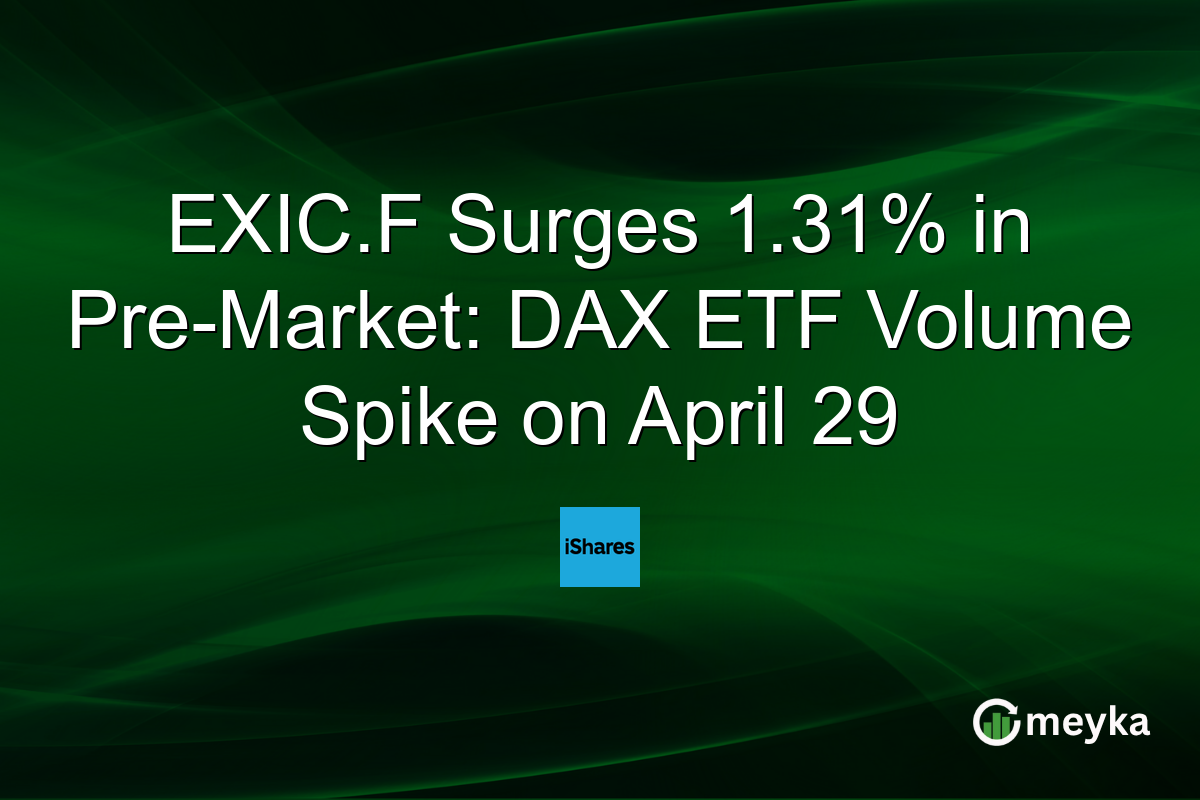 EXIC.F Surges 1.31% in Pre-Market: DAX ETF Volume Spike on April 29