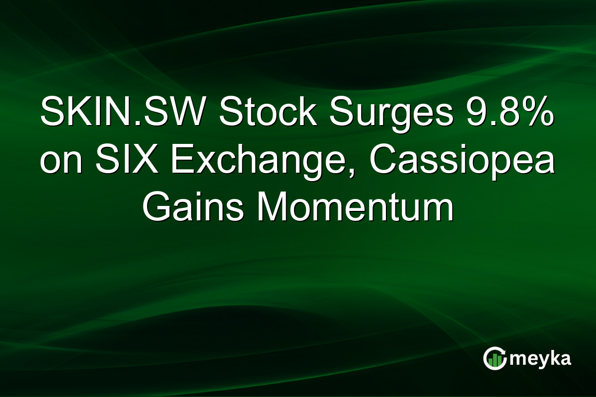 SKIN.SW Stock Surges 9.8% on SIX Exchange, Cassiopea Gains Momentum