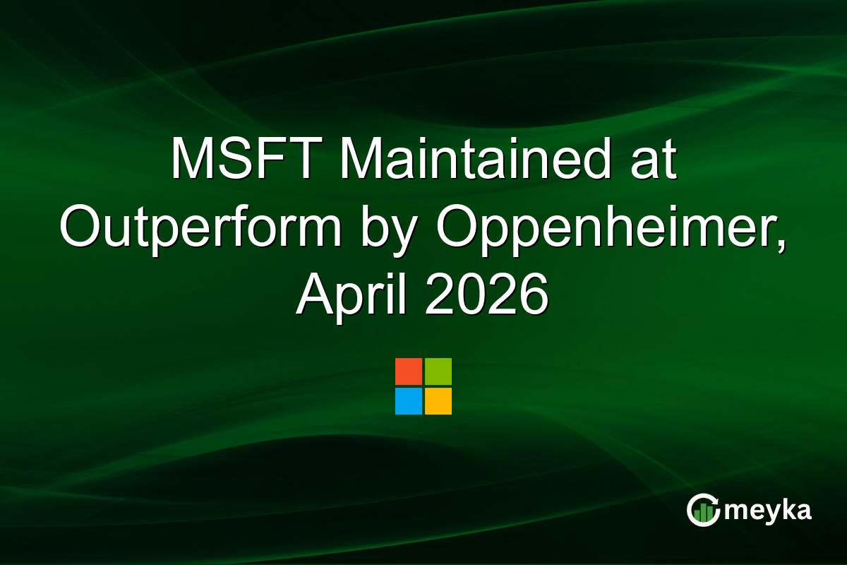 MSFT Maintained at Outperform by Oppenheimer, April 2026