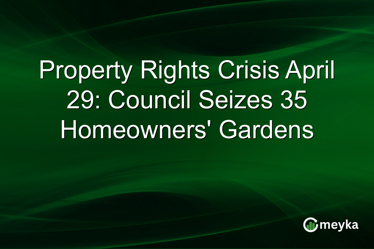 Property Rights Crisis April 29: Council Seizes 35 Homeowners’ Gardens