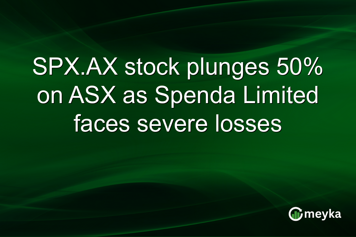 SPX.AX stock plunges 50% on ASX as Spenda Limited faces severe losses