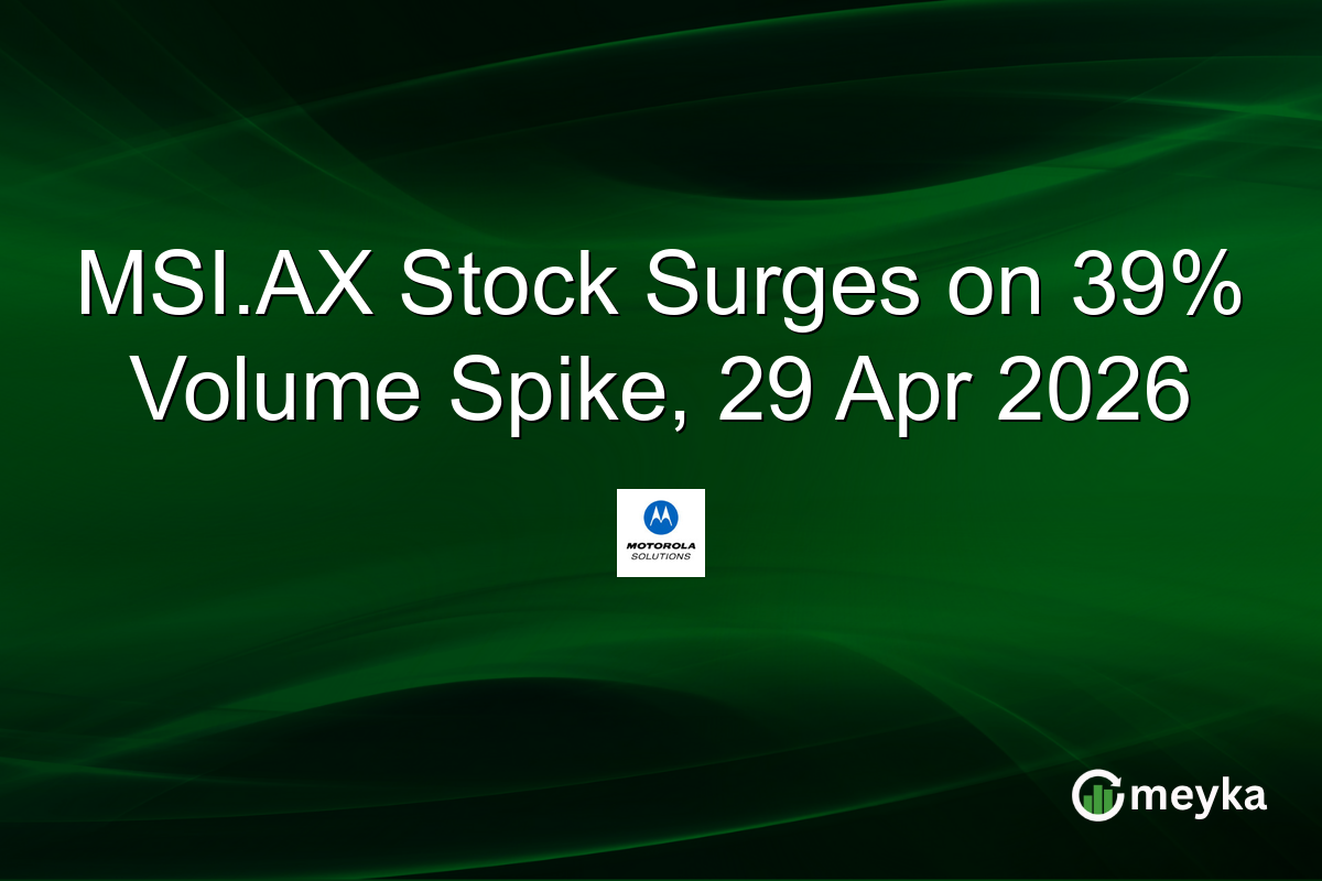 MSI.AX Stock Surges on 39% Volume Spike, 29 Apr 2026