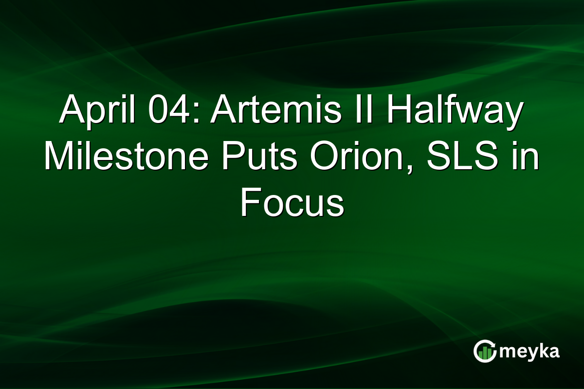 April 04: Artemis II Halfway Milestone Puts Orion, SLS in Focus