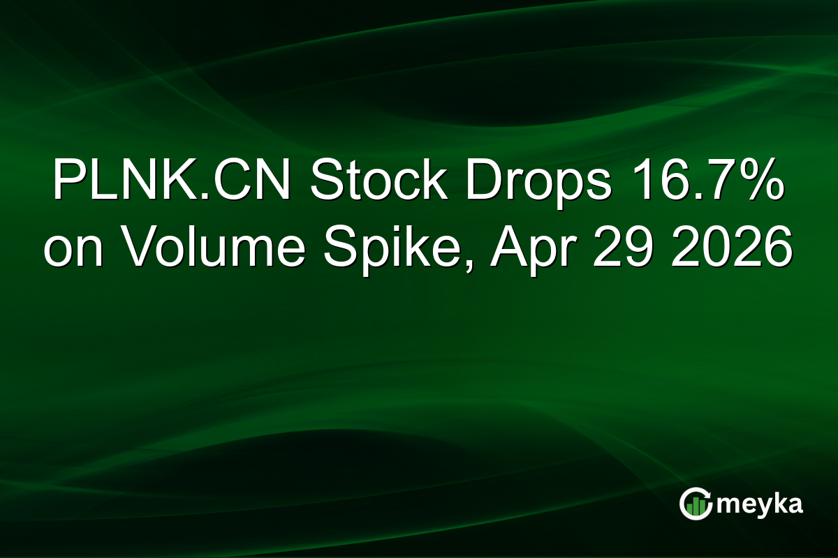 PLNK.CN Stock Drops 16.7% on Volume Spike, Apr 29 2026