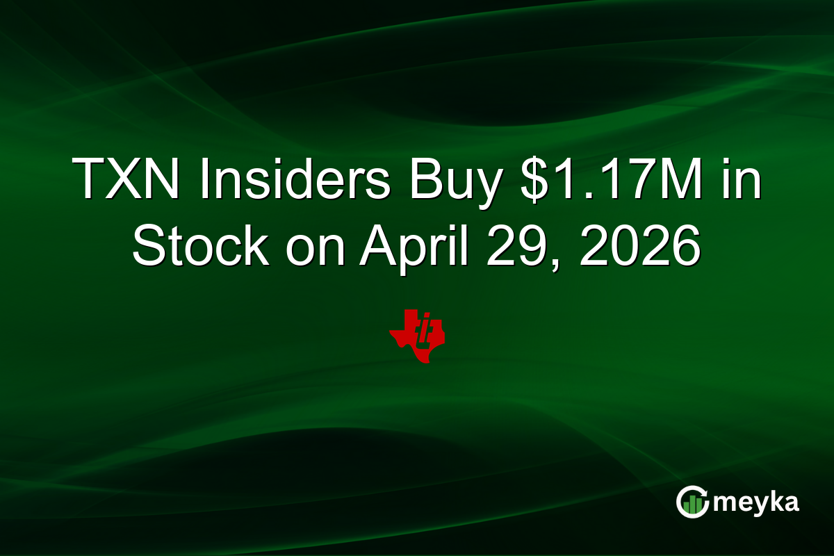 TXN Insiders Buy $1.17M in Stock on April 29, 2026