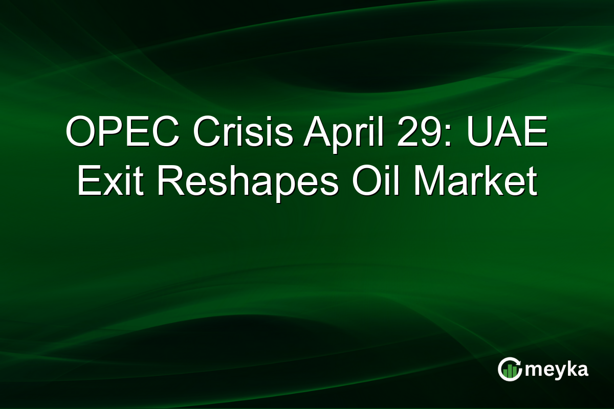 OPEC Crisis April 29: UAE Exit Reshapes Oil Market