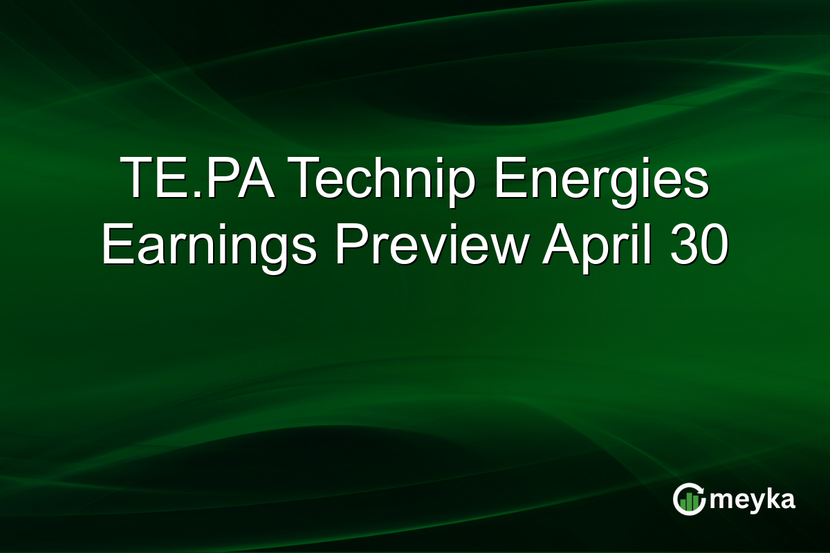 TE.PA Technip Energies Earnings Preview April 30